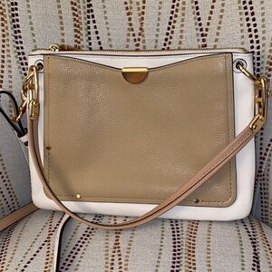 Coach Dreamer Tan and Cream Crossbody Bag